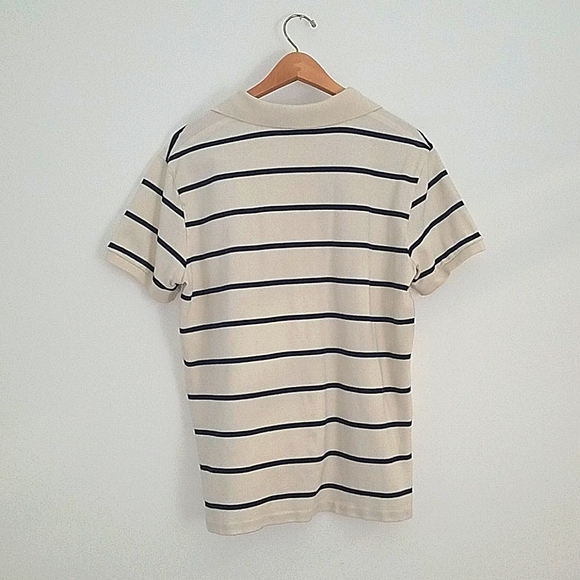 Mens Ralph Lauren Polo - Navy Striped Size Large - Picture 2 of 4